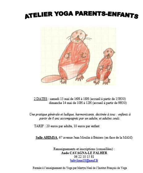 Affiche yoga atelier parents enfants 1